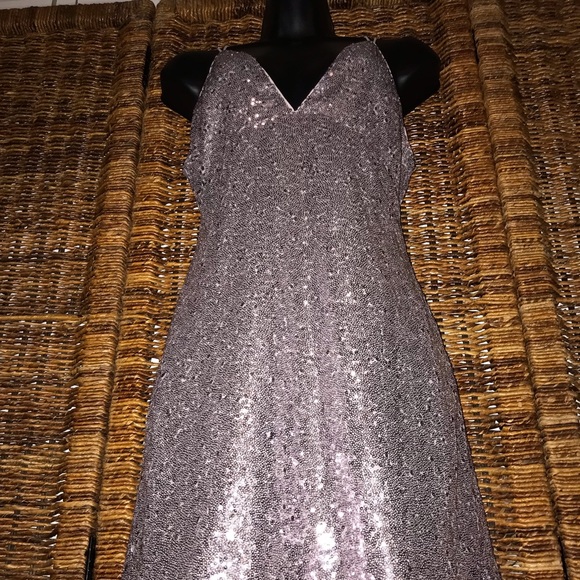 Silver Glitter Sequined NYE Dress - Picture 2 of 8